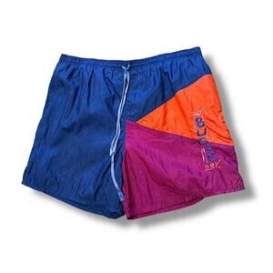 Vintage Bugle Boy Colorblock Swim Shorts